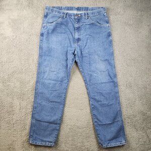 Wrangler Men's Premium Regular Fit Jeans Size 36x30 Blue Midweight Stretch Pants